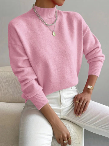 Mock Neck Knit Sweater