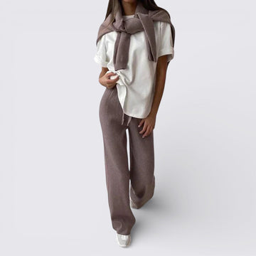 Mock Neck Knit Two Piece Set