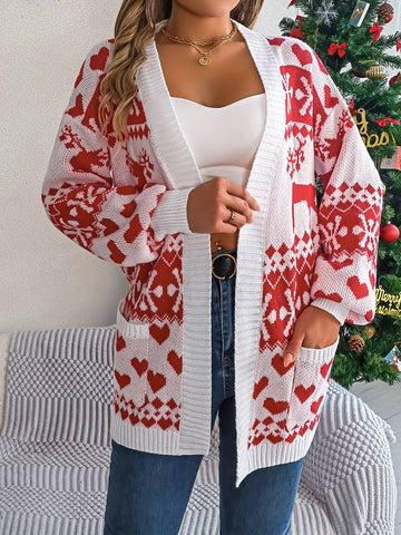 Nordic Knit Open Cardigan
