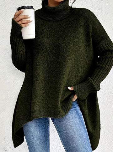 Oversized Longline Turtleneck Sweater