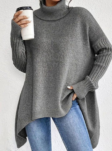Oversized Longline Turtleneck Sweater
