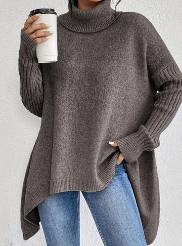 Oversized Longline Turtleneck Sweater