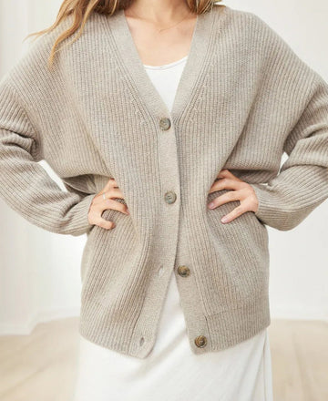 Oversized Ribbed Cardigan