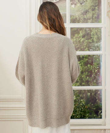 Oversized Ribbed Cardigan