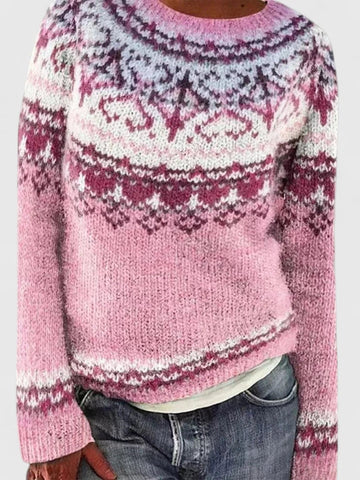 Patterned Yoke Sweater