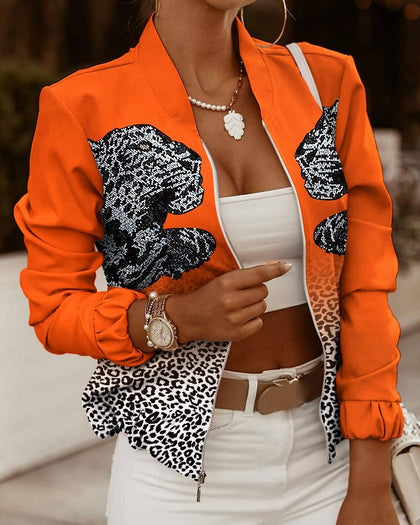 Orange Animal Print