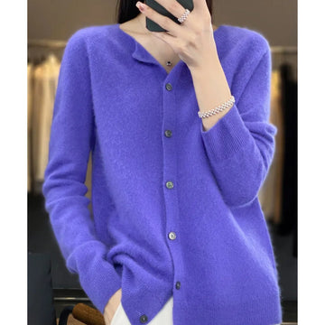 Raglan Crew Neck Cardigan