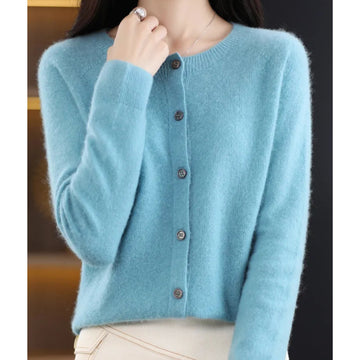 Raglan Crew Neck Cardigan