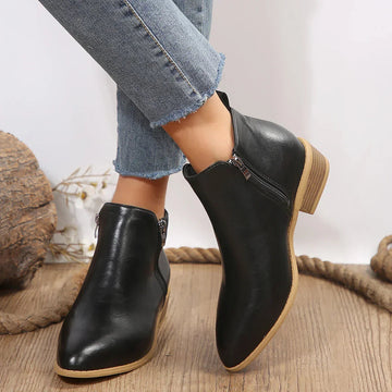 Side Zip Ankle Boots
