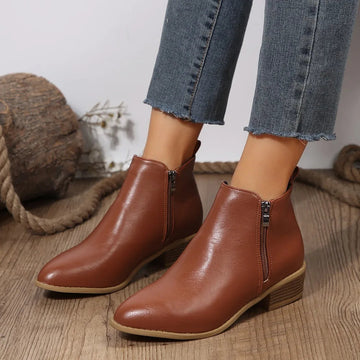 Side Zip Ankle Boots