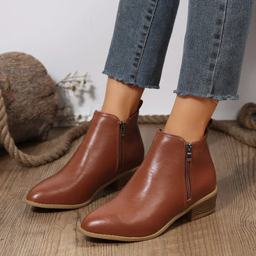 Side Zip Ankle Boots