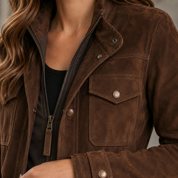 Suede Utility Jacket