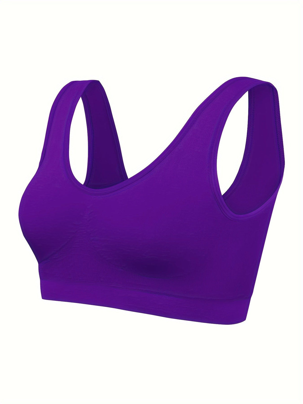Purple wireless bralette from the three pack