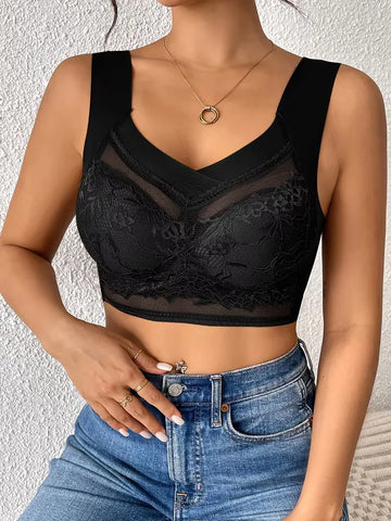 V Neck Lace Bralette