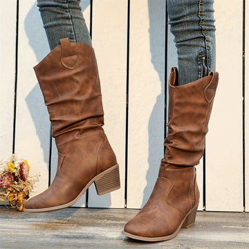 Wide Calf Slouch Boots