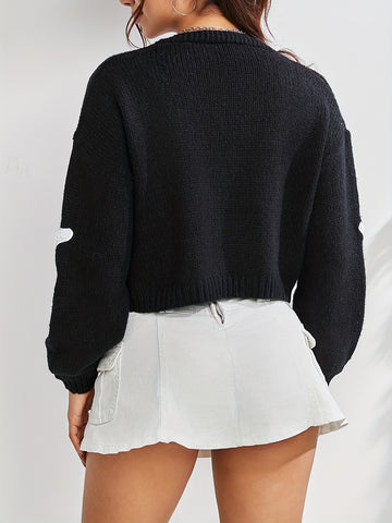 Cropped Pumpkin Patch Cardigan