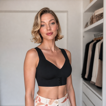 Cross-Back Front-Close Bra