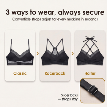 Low-Back Convertible Lace Bra