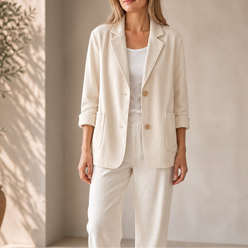 Notch Collar Corduroy Blazer