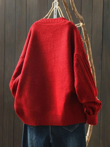 Oversized Cable Knit Cardigan