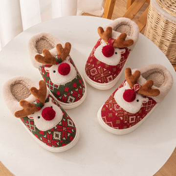 Reindeer Plush House Slippers
