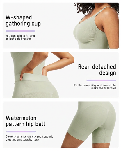 Feature panel of the gathering cup, rear opening and hip band