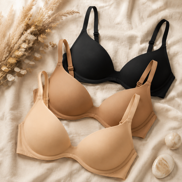Unlined Double-Layer Plunge Bra