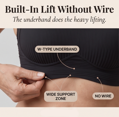 Feature panel with callouts on the W-shaped underband
